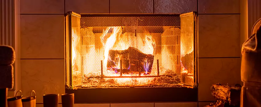 Mendota Hearth Landscape Fireplace Installation in Plymouth, Michigan